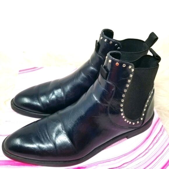 ZARA STUDDED BOOTIES. SIZE EURO 39. - Picture 1 of 12